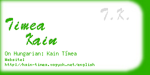 timea kain business card